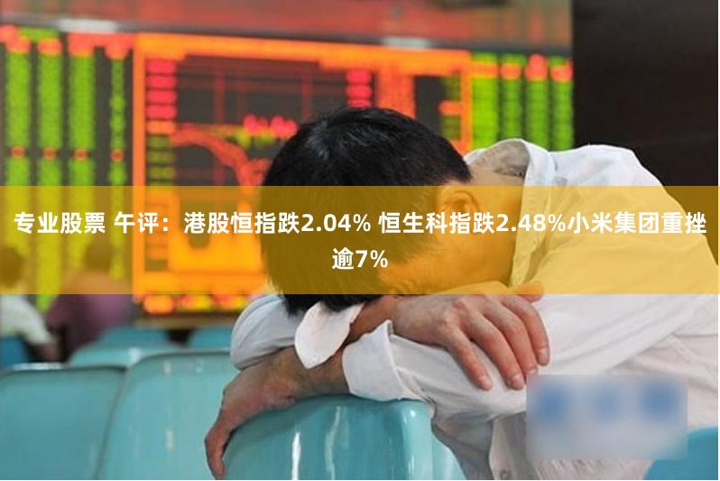 专业股票 午评：港股恒指跌2.04% 恒生科指跌2.48%小米集团重挫逾7%